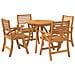 Set da Pranzo per Giardino 5 pz in Legno Massello di Acacia - Foto miniatura 3
