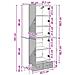 Set di armadi 2 pcs 66 x 34,5 x 95 cm Legno ingegnerizzato - Foto miniatura 8