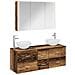 Set di mobili per il bagno 4 pcs Legno antico - Foto miniatura 1