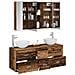 Set di mobili per il bagno 4 pcs Legno antico - Foto miniatura 3