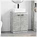 Set di mobili per il bagno Grigio Cemento Legno ingegnerizzato - Foto miniatura 9