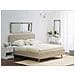 Letto Matrimoniale Moderno In Tessuto Beige 180x200cm Rennes - Foto miniatura 2