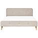 Letto Matrimoniale Moderno In Tessuto Beige 180x200cm Rennes - Foto miniatura 26