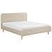 Letto Matrimoniale Moderno In Tessuto Beige 180x200cm Rennes - Foto miniatura 11