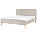 Letto Matrimoniale Moderno In Tessuto Beige 180x200cm Rennes - Foto miniatura 32