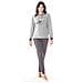 Pigiama Ragazza Da Donna In Cotone Maglia E Pantalone Grigio Lunghi Manica Lunga - L - Foto miniatura 1