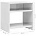 Comodini 2 pz Bianco Lucido 40x30x40 cm in Legno Multistrato - Foto miniatura 5