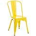 Sedia Impilabile in Metallo Benedikt - Sedia Bar o Cucina Stile Industria - Sedia Pranzo Design Scandinavo Laccata con Alto Schienale I Altezza Seduta 46 cm I Portata Max 200 kg Giallo - Foto miniatura 1