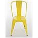 Sedia Impilabile in Metallo Benedikt - Sedia Bar o Cucina Stile Industria - Sedia Pranzo Design Scandinavo Laccata con Alto Schienale I Altezza Seduta 46 cm I Portata Max 200 kg Giallo - Foto miniatura 2