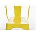 Sedia Impilabile in Metallo Benedikt - Sedia Bar o Cucina Stile Industria - Sedia Pranzo Design Scandinavo Laccata con Alto Schienale I Altezza Seduta 46 cm I Portata Max 200 kg Giallo - Foto miniatura 4