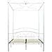 Letto A Baldacchino Bianco In Metallo 120x200 Cm - Foto miniatura 3
