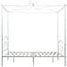 Letto A Baldacchino Bianco In Metallo 120x200 Cm - Foto miniatura 4