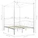 Letto A Baldacchino Bianco In Metallo 120x200 Cm - Foto miniatura 5