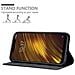Custodia Compatibile Con Xiaomi Pocophone F1 In Nero Di Notte - Coperchio Protettiva Con Chiusura Magnetica, Funzione Stand E Tasca Per Le Carte - Foto miniatura 5