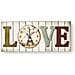Clwa001wdl40 Horloge Murale Dans Un Cadre En Bois, Design « Love » - Foto miniatura 1