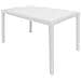 Tavolo Rettangolare Da Esterno Struttura In Resina Dura Effetto Rattan 150 X 90 X 72 Cm Color Bianco - Foto miniatura 1