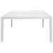 Tavolo Rettangolare Da Esterno Struttura In Resina Dura Effetto Rattan 150 X 90 X 72 Cm Color Bianco - Foto miniatura 3