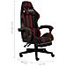 Sedia Da Gaming Con Poggiapiedi Nero E Rosso Vino In Similpelle - Foto miniatura 6