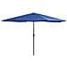 Ombrellone da Esterni con Palo in Metallo 390 cm Azzurro - Foto miniatura 1