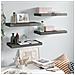 Scaffali A Parete 4 Pz Grigio Lucido 50x23x3,8 Cm In Mdf - Foto miniatura 1