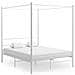 Letto A Baldacchino Bianco In Metallo 160x200 Cm - Foto miniatura 1