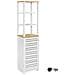 Mobile Alto Colonna Bagno Salvasapzio Mobile Bagno Mobiletto Cucina Armadio Bagno Bzr43-w - Foto miniatura 1