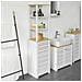 Mobile Alto Colonna Bagno Salvasapzio Mobile Bagno Mobiletto Cucina Armadio Bagno Bzr43-w - Foto miniatura 3