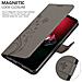 Cadorabo Custodia Compatibile Con Asus Rog Phone 5 In Grigio Fiore - Coperchio Protettivo In Design Floreale Con Chiusura Magnetica, Funzione Stand E Slot Per Carte - Foto miniatura 4