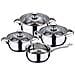 Set 7 Pezzi Pentole In Acciaio Inox + Set 3 Padelle 16/20/24 Cm - Foto miniatura 6
