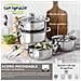 Set 7 Pezzi Pentole In Acciaio Inox + Set 3 Padelle 16/20/24 Cm - Foto miniatura 8