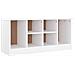 Panca Porta Scarpe Alta Bianca 100x35x45 Cm Legno Massello Pino - Foto miniatura 2