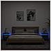 Comodini Con Luci Led 2pz Neri 40x39x48,5 Cm - Foto miniatura 1