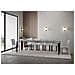 Consolle Allungabile 90x40/196 Cm Flame Telaio Antracite - Cemento - Foto miniatura 3
