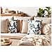 Cuscino Decorativo Knautia Velluto 45 X 45 Cm Motivo Di Piante Bianco - Foto miniatura 1