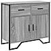 Credenza Grigio Sonoma 79,5x35,5x74,5 Cm In Legno Multistrato - Foto miniatura 2
