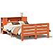 Letto Senza Materasso Marrone Cera 135x190 Cm In Legno Di Pino - Foto miniatura 2