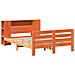 Letto Senza Materasso Marrone Cera 135x190 Cm In Legno Di Pino - Foto miniatura 3
