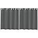 Tende In Voile Con Occhielli 2 Pz Grigio Scuro 140x140 Cm - Foto miniatura 2
