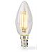 Lampadina E14 Led A Candela 4,5w Stile Retrò Dimmerabile, Trasparente - Foto miniatura 3