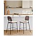 Set Di 2 Sedie Alte Duette Lino Sintetico Tortora - Foto miniatura 1