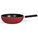 Padella Wok In Alluminio Rosso Da 32 Cm - Mep156r - Foto miniatura 2