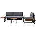 Set divano da giardino a 3 pezzi con cuscini antracite - Foto miniatura 8