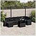 Set Divani da Giardino con Cuscini 8 pz Nero in Polyrattan - Foto miniatura 2