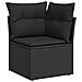 Set Divani da Giardino con Cuscini 8 pz Nero in Polyrattan - Foto miniatura 4