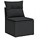 Set Divani da Giardino con Cuscini 8 pz Nero in Polyrattan - Foto miniatura 5