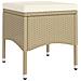Set Bistrot da Giardino 5 pz Polyrattan e Vetro Temperato Beige - Foto miniatura 6