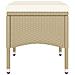 Set Bistrot da Giardino 5 pz Polyrattan e Vetro Temperato Beige - Foto miniatura 7