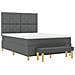 Letto a Sommier con Materasso e Panchina Grigio Scuro 140x200 cm Tessuto - Foto miniatura 3