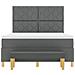 Letto a Sommier con Materasso e Panchina Grigio Scuro 140x200 cm Tessuto - Foto miniatura 9