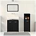 Set mobili bagno 3 pezzi Rovere nero Legno ingegnerizzato - Foto miniatura 4